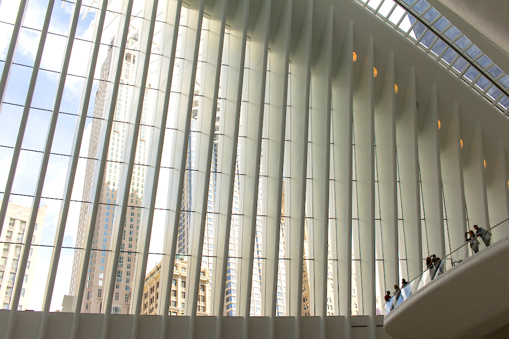 Inside the Oculus NYC with stunning views of New York