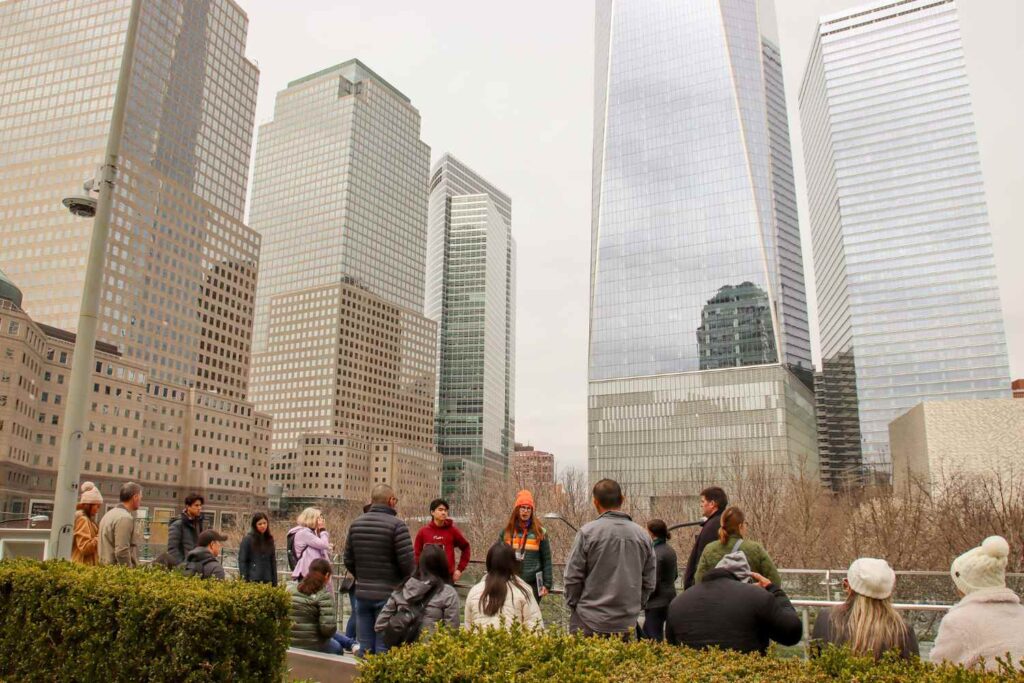 Tour Guides and group during All Access Ground Zero tour